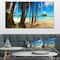 Designart - Praslin Island Tropical Beach Panorama - Modern Seascape Canvas Artwork